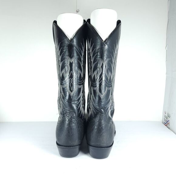 Tony Lama Men's US10 EE Black Gray Textured Leather Western Cowboy Boots - Picture 8 of 16